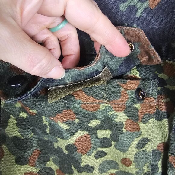 VTG German Military Jacket Mens S Flecktarn Camo Parka Army Field Coat 1993 - Picture 12 of 15